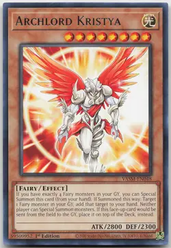 Archlord Kristya VASM-EN048 Rare 1st Edition NM Yugioh - Image 1
