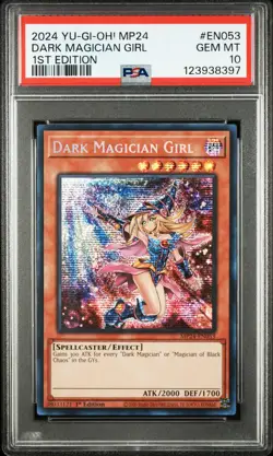 2024 YU-GI-OH! MP24-25TH ANNIV TIN: DUELING MIRRORS DARK MAGICIAN GIRL PSA 10 - Image 1
