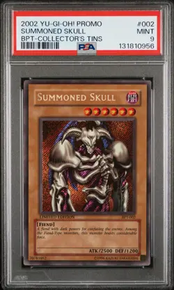 2002 YU-GI-OH! PROMO BPT-COLLECTOR'S TINS #002 SUMMONED SKULL PSA 9 - Image 1