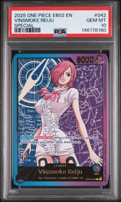 2025 ONE PIECE EXTRA BOOSTER ANIME 25TH COLLECTION #042 VINSMOKE REIJU PSA 10 - Image 1