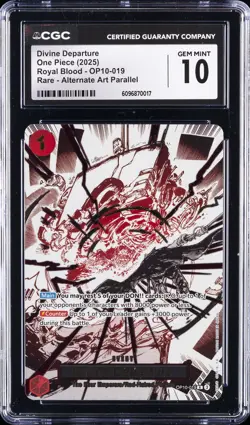 2025 ONE PIECE ROYAL BLOOD #OP10-019 DIVINE DEPARTURE CGC 10 - Image 1