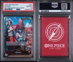 2025 ONE PIECE PROMOS PSA MAGAZINE EXCLUSIVE #001 SHANKS PSA 10 - Image 3