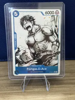2025 One Piece St22 Eng Portgas D. Ace Black & White Alt Art CCG - Image 1