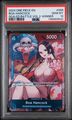 2024 ONE PIECE PROMOS SEALED BATTLE VOL.2-WINNER #066 BOA HANCOCK PSA 10 - Image 1