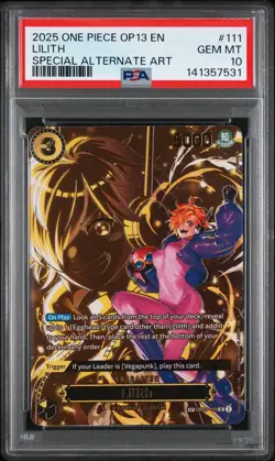 2025 ONE PIECE OP13-CARRYING ON HIS WILL SPECIAL ALTERNATE ART LILITH PSA 10 - Image 1