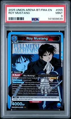 2025 UNION ARENA UE09BT/FMA FULL METAL ALCHEMIST #055 ROY MUSTANG PSA 9 - Image 1