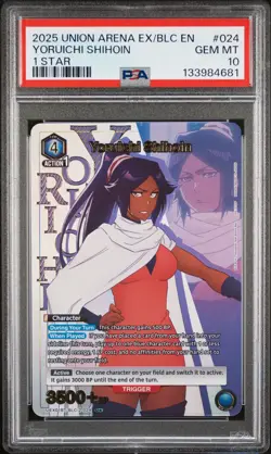 2025 UNION ARENA BLEACH 1000 YEAR BLOOD WAR 1 STAR #024 YORUICHI SHIHOIN PSA 10 - Image 1