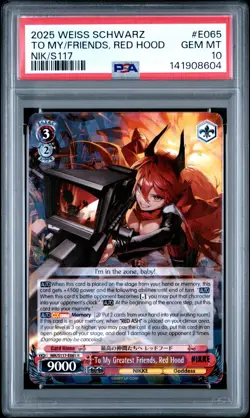 2025 WEISS SCHWARZ GODDESS OF VICTORY TO MY GREATEST FRIENDS, RED HOOD PSA 10 - Image 1