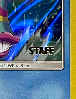 Pokemon Sun & Moon Bruxish "STAFF" Gold Foil Stamp Prerelease Promo Card Nice - Image 2