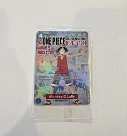 One Piece Monkey D.Luffy US College Basketball Promo Card ORIGINAL *SEALED* - Image 1