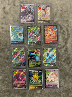 Pokemon 11 Card Lot NM Pokemon V Cards Vaporeon, Jolteon, Sylveon, etc. - Image 1