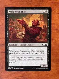 Audacious Thief MTG Magic the Gathering Card LP Lightly Played M20 - Image 1