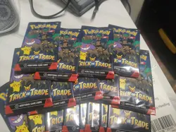2024 Pokemon Trick Or Trade Pack (3 Cards) Booster Sealed!( 3)Packs For $3.00 - Image 1