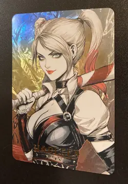 Harley Quinn DC Goddess Anime Waifu Holo Foil Art Card ACG Carddass - Image 3