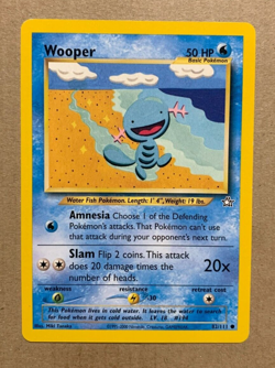 Wooper 82/111 Neo Genesis - Common Pokemon Card - NM/Mint - Image 1