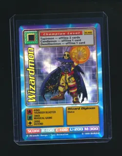 WIZARDMON 1999 BANDAI DIGIMON HOLO FOIL RARE CARD #ST-446 - Image 1