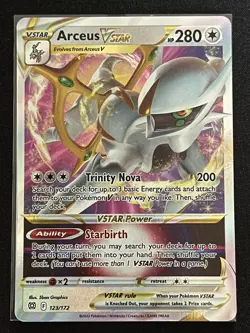 Pokemon TCG Brilliant Stars Arceus Vstar Ultra Rare Holo Card 123/172 - Image 1