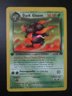 DARK GLOOM POKEMON CARD 1ST EDITION 36/82 ROCKET NON HOLO NEVER PLAYED NM- - Image 1