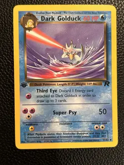 Pokemon Card - Dark Golduck Team Rocket 37/82 Uncommon 1st Edition - Image 1