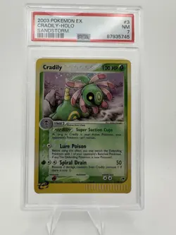 Pokemon Cradily EX Sandstorm 3/100 PSA 7 Holo Rare English Card - Image 2