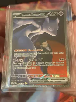 Team Rocket's Mewtwo EX Full Art Holo Ultra Rare Pokemon Card 281/217 280HP 160+ - Image 1