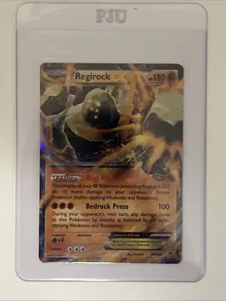 Pokemon TCG Regirock EX Ultra Rare Card 43/124 Fates Collide LP - Image 1