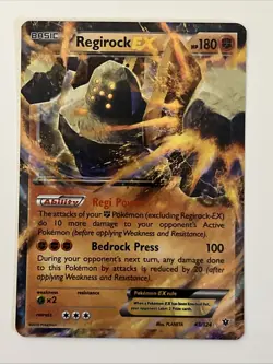 Pokemon TCG Regirock EX Ultra Rare Card 43/124 Fates Collide LP - Image 2