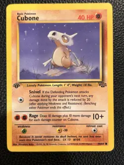 Pokemon Card Cubone 50/64 Jungle 1st Edition - Image 1