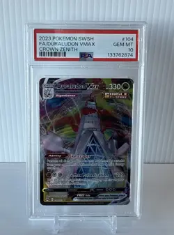 2023 Duraludon VMAX Ultra Rare Crown Zenith Card 104/159 PSA 10 GEM MINT - Image 1