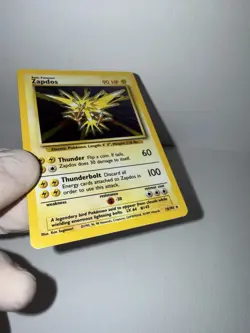 Pokemon Zapdos Base Set Holo Rare 16/102 English 1999 Card - Image 3