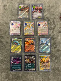Pokemon 11 Card Lot NM Pokemon EX Cards Charizard, Blastoise, Sylveon, etc. - Image 1