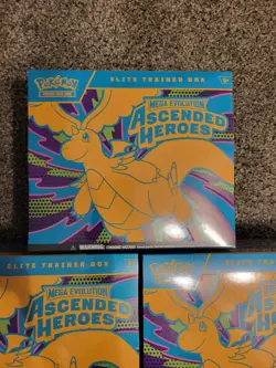 Pokemon Ascended Heroes ETB Lot X3 All In Pics Sealed - Image 2