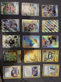 Pokemon TCG Lot Of 15 Trainer Full Arts, Rainbow Secret Rare, Gold Secret Rare! - Image 1