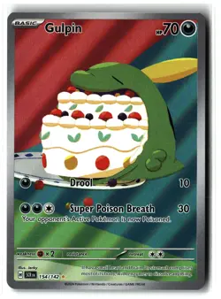 Gulpin ⭐ 154/142 Holo Illustration Rare Stellar Crown 2024 Pokemon NM - Image 1