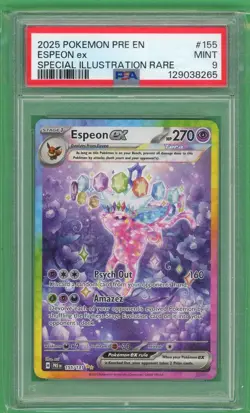 Espeon Ex Pokemon Prismatic Evolutions SIR 155/131 PSA 9 - Image 1