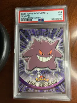 2000 Topps Pokemon #94 Gengar Series 2 PSA 7 NM - Image 1