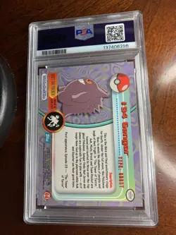 2000 Topps Pokemon #94 Gengar Series 2 PSA 7 NM - Image 2