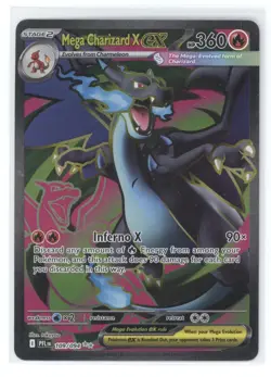 2025 Pokemon S&V Phantasmal Flames Mega Charizard X ex Secret Rare #109/094 - Image 1