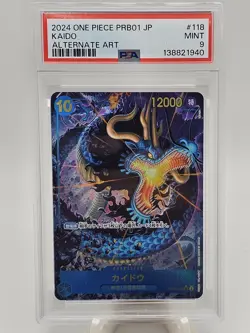 2024 One Piece Japanese PRB01 Kaido Alternate Art PSA 9 - Image 1
