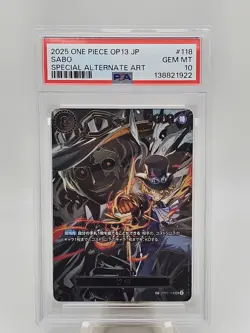 2025 One Piece Japanese OP13 Sabo SP Alternate Art PSA 10 - Image 1