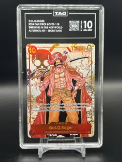 2024 One piece TCG Op09-118 SEC Alternate Art Gol D. Roger TAG 10 Gem Mint! - Image 1