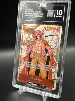 2024 One piece TCG Op09-118 SEC Alternate Art Gol D. Roger TAG 10 Gem Mint! - Image 4
