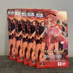 Lot of 5 Sealed One Piece TCG Heroines Edition EB-03 Sleeved Booster Pack - Image 1