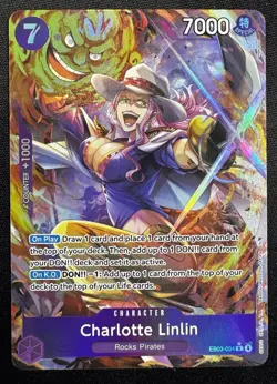 One Piece Charlotte Linlin Heroines Edition R EB03-034 Alt Art AA English NM - Image 1