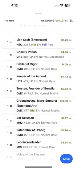 Magic The Gathering 149 Card Lot MTG Cards Priced With TCG Scanner OnLowestPrice - Image 3