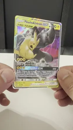 Pokemon TCG Pikachu & Zekrom GX Team Up Holo Card 33/181 NM Condition - Image 2
