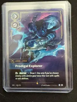 LEAGUE OF LEGEND SPIRITFORGED RIFTBOUND TCG ALT ART LEGEND CARD EZREAL 248/221 - Image 1