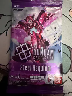 Bandai Namco Gundam Card Game Steel Requiem Booster Pack English 13 Cards - Image 1