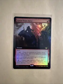 MTG Great Train Heist OTJ 0331 R NM FOIL Extended Art - Image 2