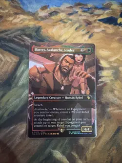 Barret, Avalanche Leader Mtg Card Chocobo Track Foil Extended Art R 0472 FFVII - Image 1